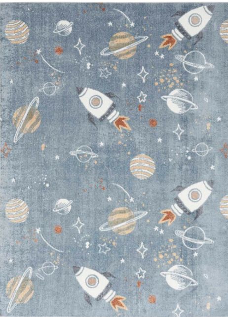 Nourison Home™ Astra Machine Washable Blue Multicolor 5'x7' Area Rug-0