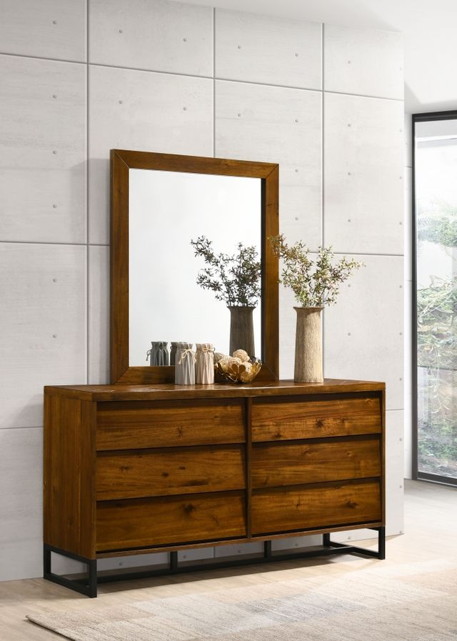 Meridian Furniture Reed Antique Coffee Mirror-3