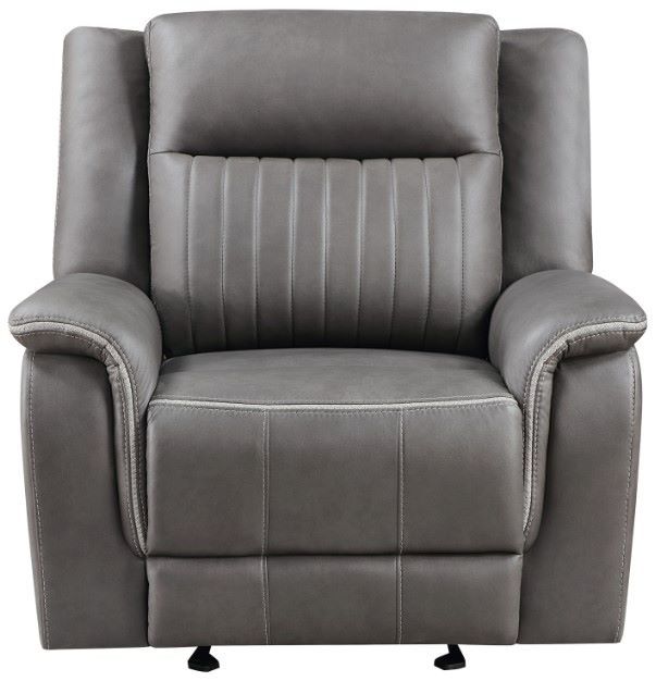New Classic® Home Furnishings Enzo Gray Manual Glider Recliner-2