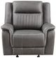 New Classic® Home Furnishings Enzo Gray Manual Glider Recliner-2