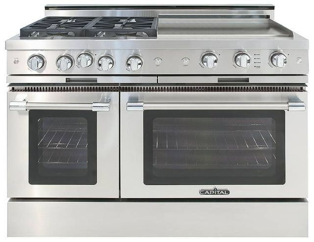 Capital Cooking™ Grand Chef 48" Stainless Steel Sealed Burner Pro Style Gas Range with 24" Griddle-0