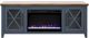 Legends Home Ithaca Blue Denim/Bourbon 66" Fireplace Console-3