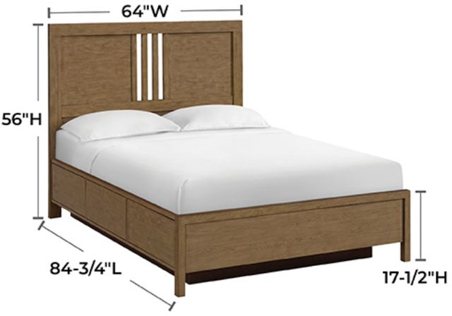 Whittier Wood® Furniture Bailey Nutmeg Queen Storage Panel Bed-1