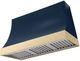 AGA Marquee 48" Indigo Wall Mounted Range Hood with Polished Brass Trim-0