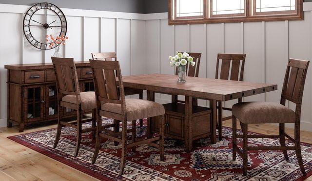 Jofran Inc. Mission Viejo Brown Slatback Counter Stool-1
