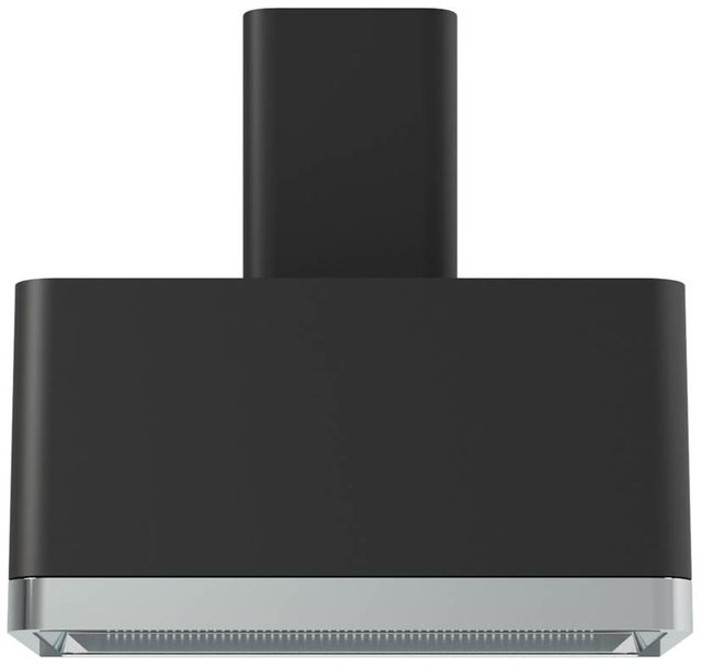 Ilve® Panoramagic 36" Matte Black Wall Mounted Range Hood with Silver Trim-0