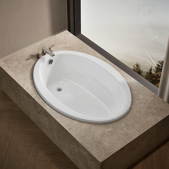 KOHLER® Sunward® White 60" x 42" Drop-In Bath-2