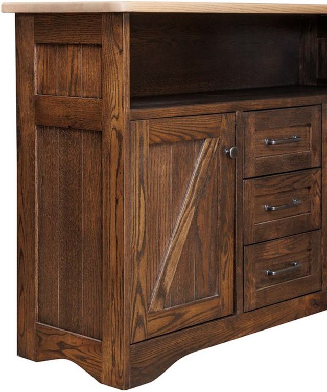 Country Classic Collection Customizable Farmstead Server with Two Doors and Center Drawers-2