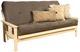 Kodiak Furniture Monterey Suede Gray/Antique White Full Futon with Mattress-0