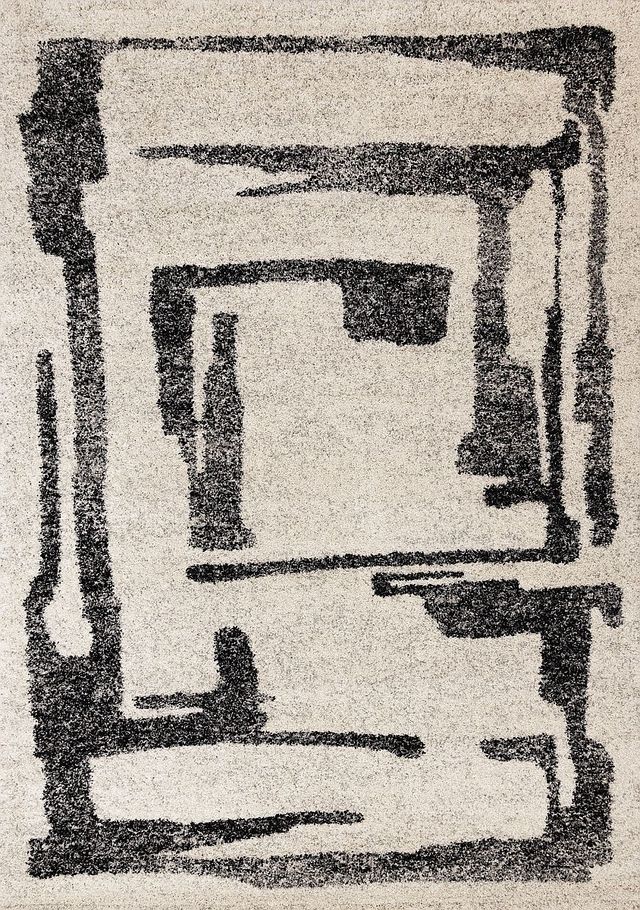 Kalora Interiors Marquis Black/White 5'x8' Area Rug-0