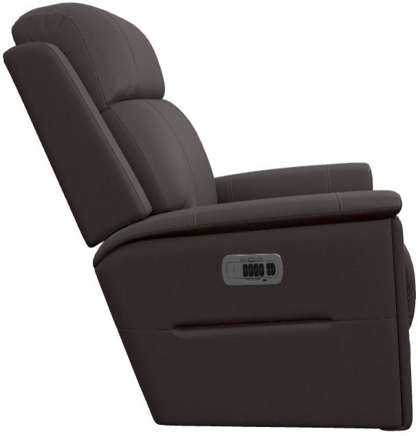 La-Z-Boy® Ace Chocolate Leather Power Wall Recliner with Headrest and Lumbar-3