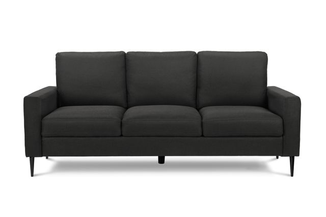 Monarch Specialties Inc. Black 75" Sofa with Black Metal Legs-0