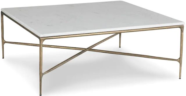 Bassett® Furniture Keswick Bronze/White Square Cocktail Table-0