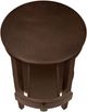 Monarch Specialties Inc. Espresso Veneer 2-Tier Round Side Table-4