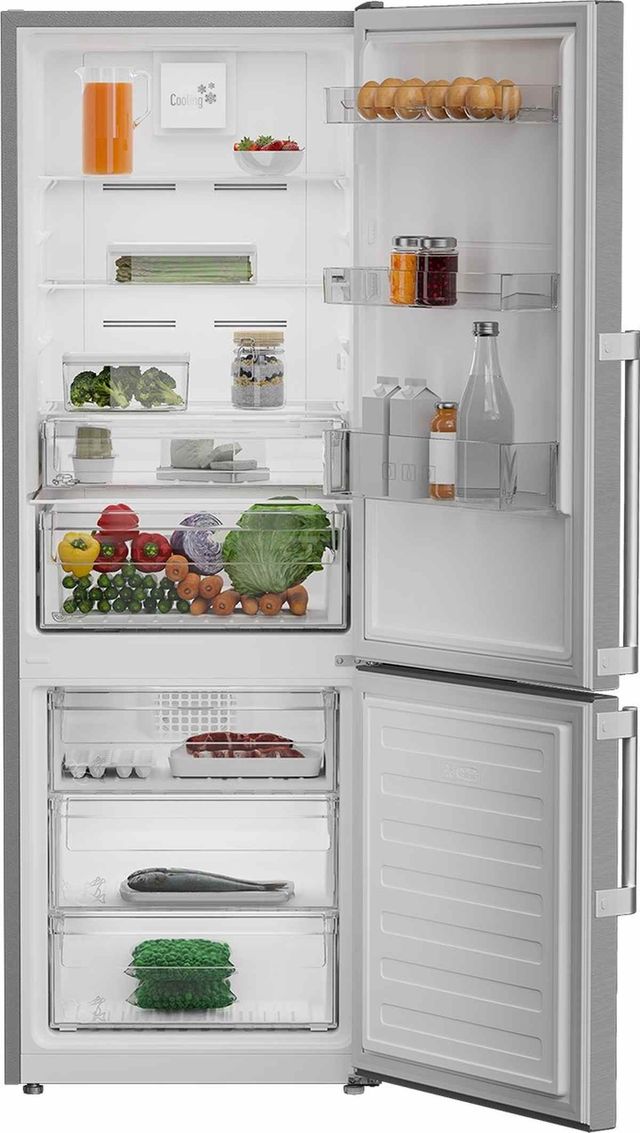 Blomberg® 11.4 Cu. Ft. Stainless Steel Counter-Depth Bottom Freezer Refigerator-1