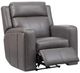 Flexsteel® Wyatt Gunmetal Gray Power Recliner with Power Headrest and Lumbar-2