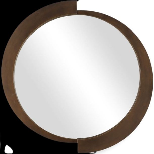 Uttermost® Reverse Bronze Round Mirror-0