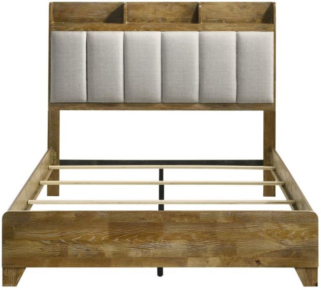 Coaster® Henderson Light Gray/Medium Oak Queen Panel Bookcase Bed-2