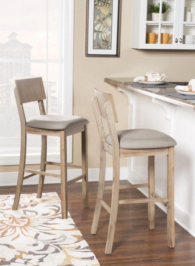 Linon Jordan Gray Wash Bar Stool-1