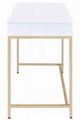 ACME Furniture Ottey Gold/White High Gloss Writing Desk-4