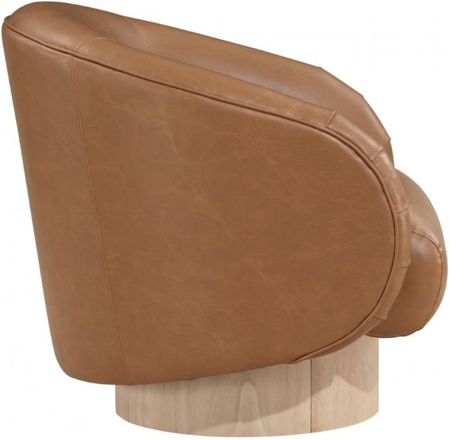 Meridian Furniture Gibson Cognac Vegan Leather Swivel Chair-2