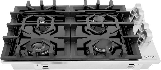 ZLINE Professional 30" Black Porcelain Gas Dropin Cooktop-2