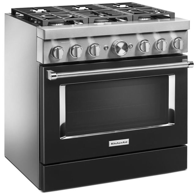 KitchenAid® 36" Imperial Black Pro Style Dual Fuel Range-3