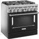 KitchenAid® 36" Imperial Black Pro Style Dual Fuel Range-3