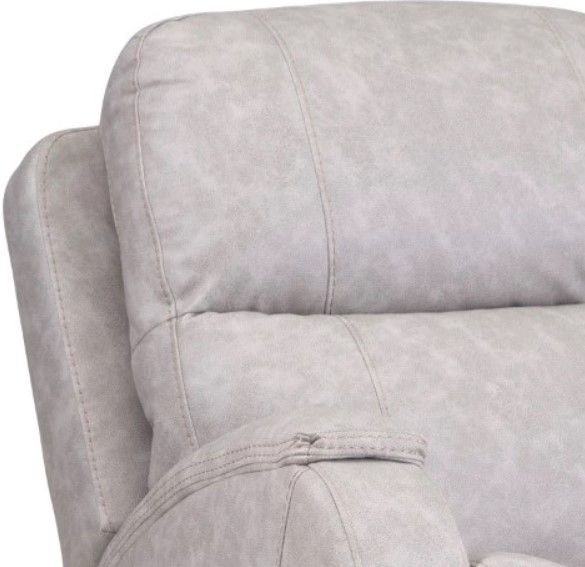 HomeStretch Zena Gray/White Swivel Glider Recliner-1