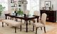 Furniture of America® Hurdsfield Beige Bench with Antique Cherry Turned Legs-1
