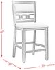 Elements International Amherst Gray Counter Side Chair-2