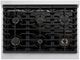 ZLINE Autograph Edition 36" Stainless Steel Pro Style Gas Range with White Matte Door and Matte Black Accents -3