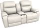 La-Z-Boy® Dorian Dove Power Reclining Loveseat with Console and Headrest-0