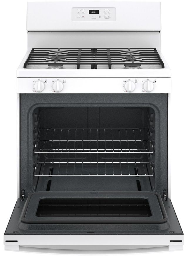 GE® 30" White Freestanding Gas Range-1
