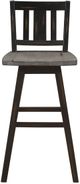 Mazin Furniture Amsonia Black/Distressed Gray Swivel Bar Chair-1