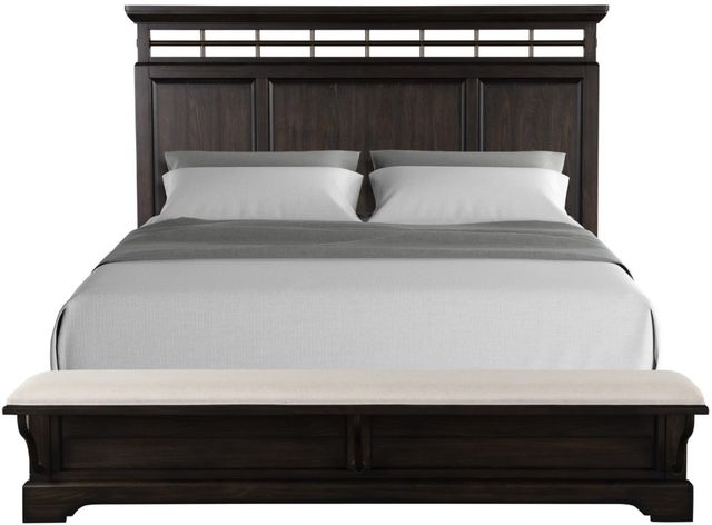 Bernards Bellamy Lane Coffee Queen Panel Bed with Bench-2