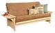 Kodiak Furniture Phoenix Suede Peat/Antique White Full Futon with Mattress-0