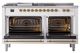 Ilve® Nostalgie II Noblesse 60'' Custom RAL Color Pro Style Dual Fuel Range with Brass Trim-1