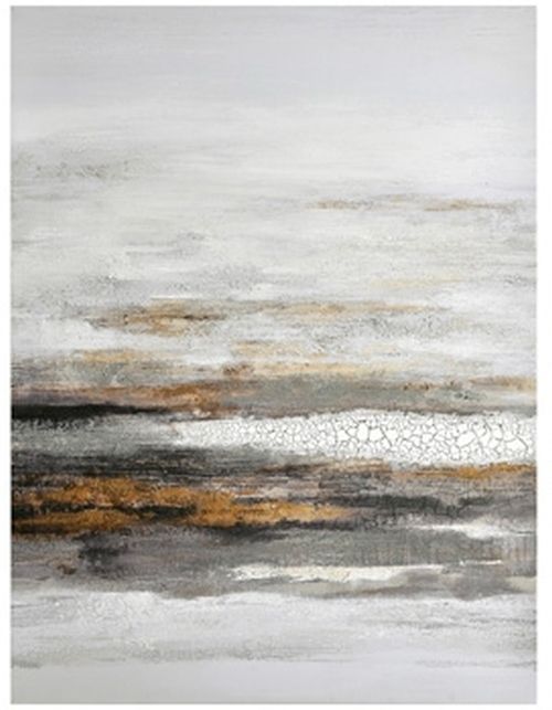 Signature Design by Ashley® Lemsen Gray/White/Orange Wall Art-0