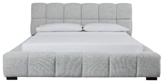 Signature Design by Ashley® Jesstean Light Gray King Upholstered Panel Bed-1