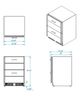 Kalamazoo™ Outdoor Gourmet Arcadia Series 24" Marine-Grade Stainless Steel Outdoor Freezer with Two Drawers-1