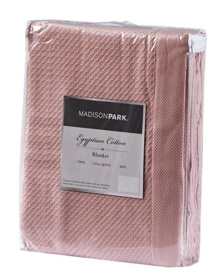 Olliix by Madison Park Egyptian Cotton Rose King Blanket-4