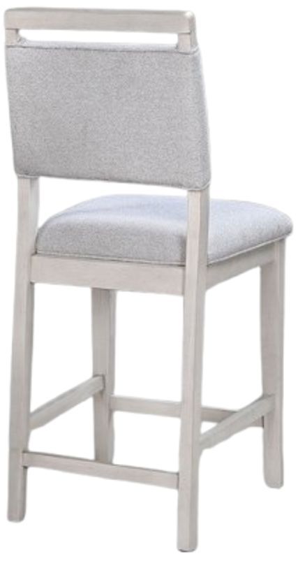 Crown Mark Blanche Gray/Weathered White Counter Dining Side Chair-2