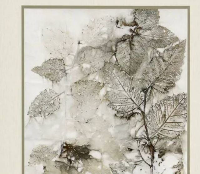 StyleCraft Birch Leaves I Gray/White Wall Art-1