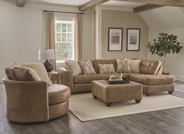 Albany Industries 2-Piece Crow Camel Left-Arm Facing Sofa Sectional and Chaise-0