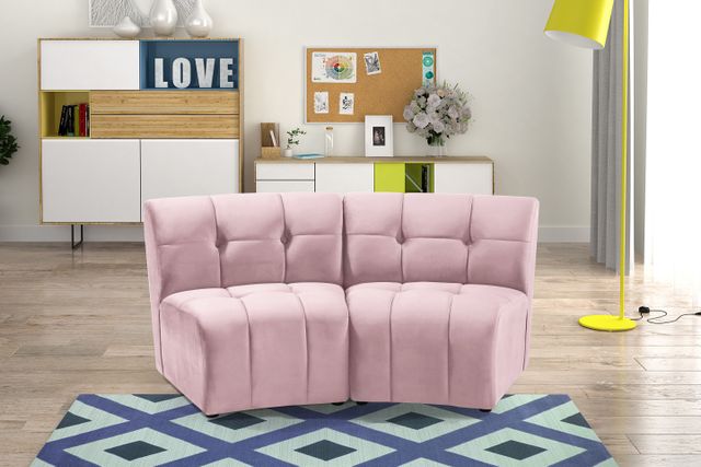 Meridian Furniture Limitless 2-Piece Pink Velvet Modular Sectional-1