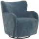 Decor-Rest® Furniture LTD Luxury Blue Swivel Chair-0