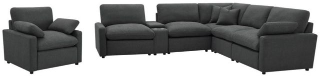 Coaster® Collins 6-Piece Dark Gray Modular Power Reclining Sectional-4