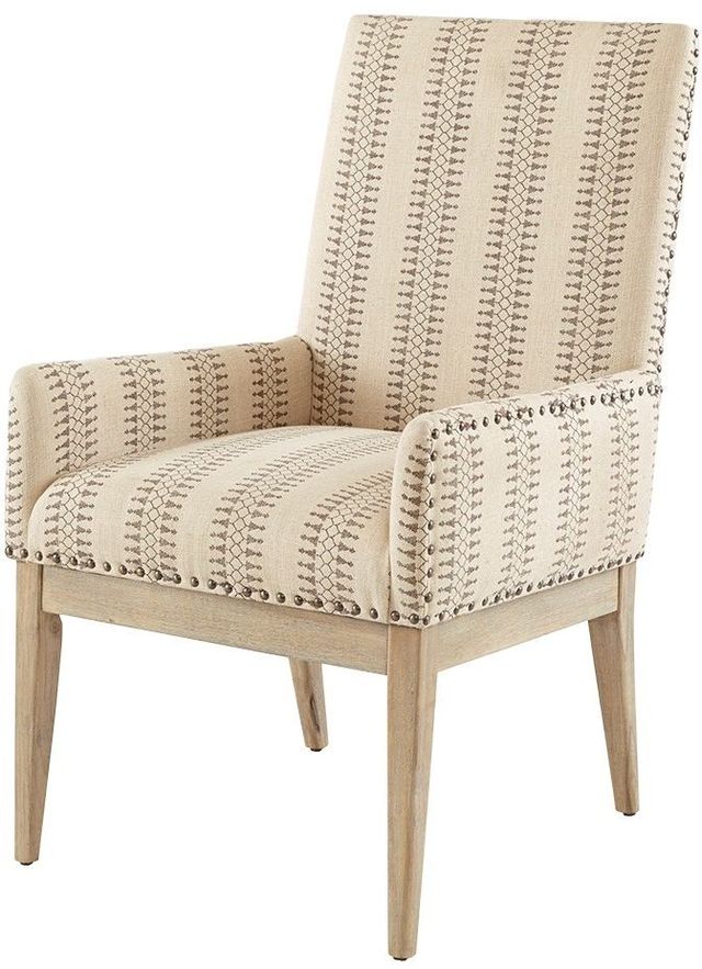 Olliix by Madison Park Natural Set of 2 Rika High Back Dining Arm Chairs-2
