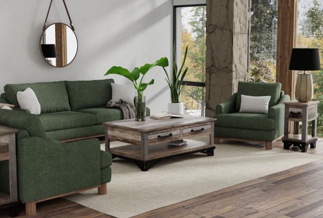 International Furniture Direct Olimpia Olive Arm Chair-1